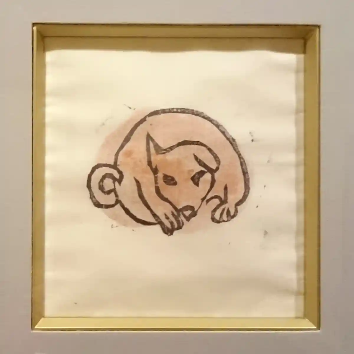 真作」「火の願ひ版画柵の一葉」棟方志功 真作】「火の